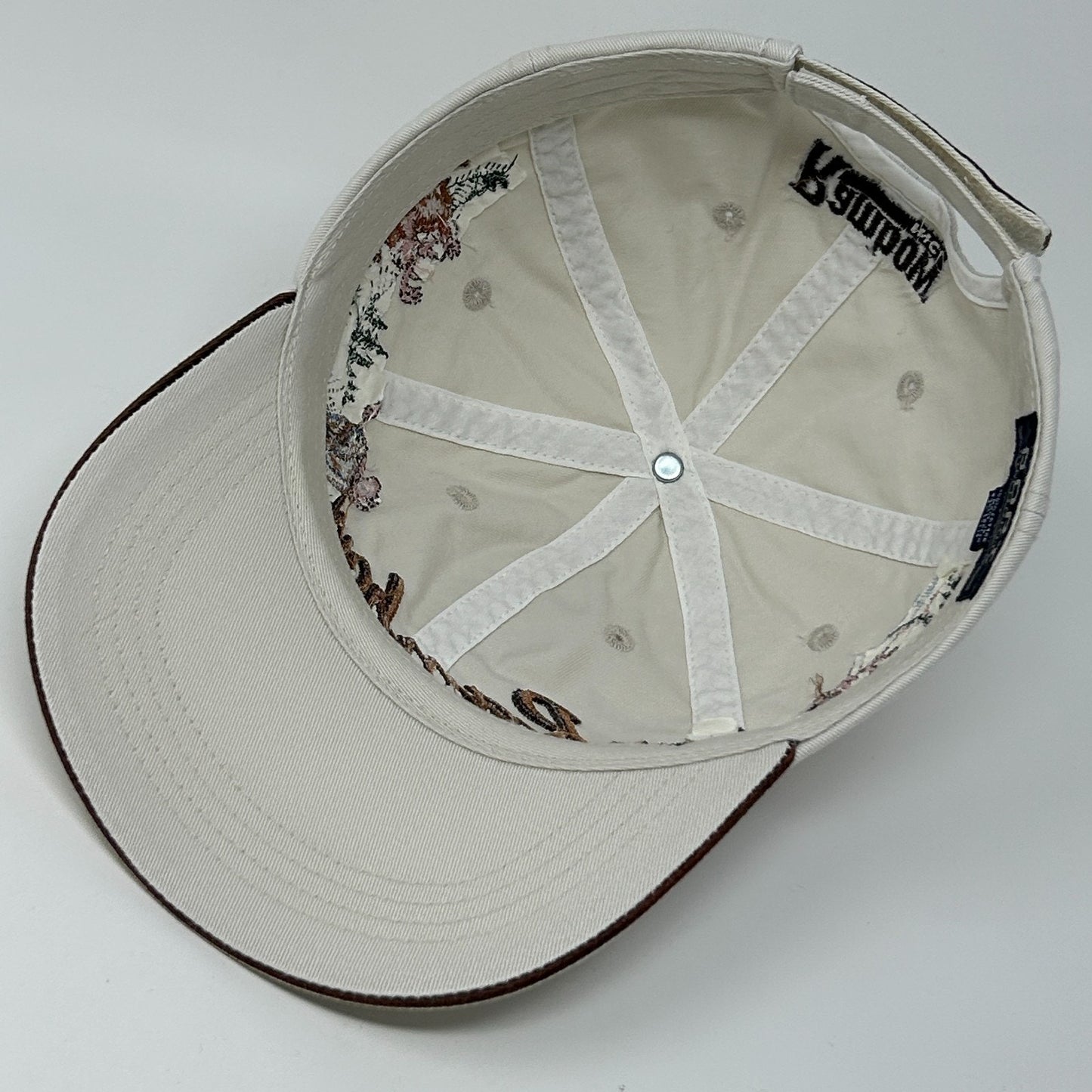 Vintage 90s Rambow Outfitters Hat Baseball Cap Hunting Hunter Beige Strapback