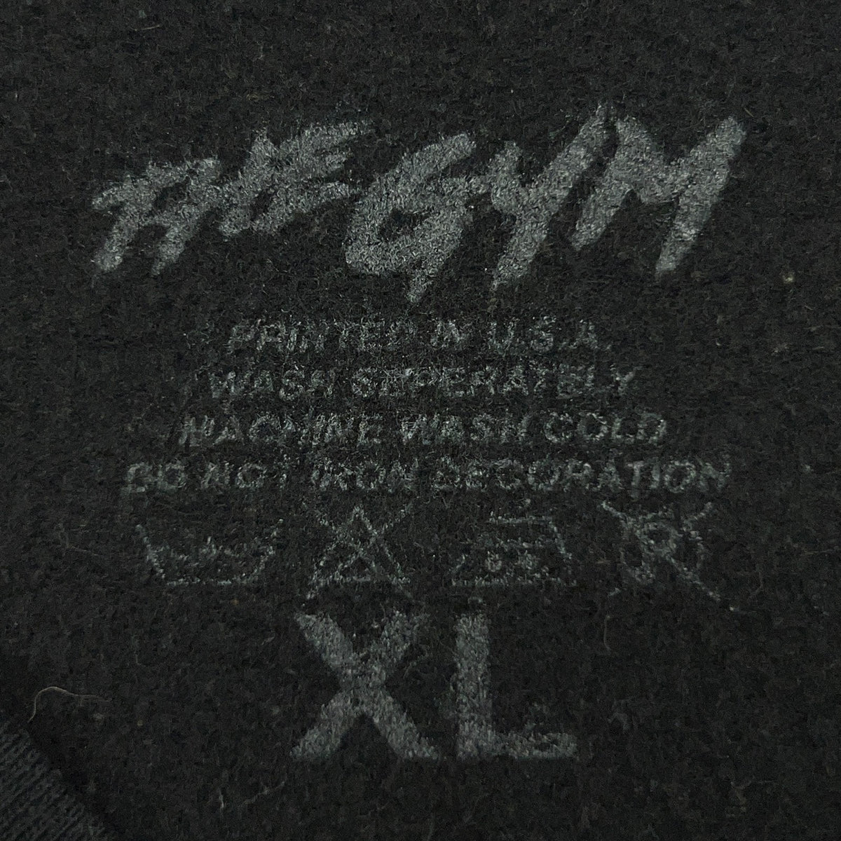The Gym Crewneck Sweatshirt Mens XL X-Large Black Red White Logo Pullover