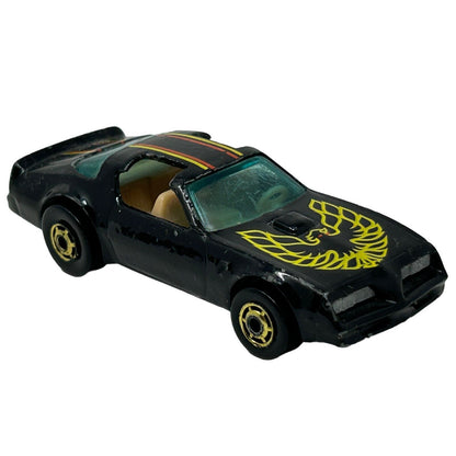 Pontiac Firebird Trans Am Hot Bird Hot Wheels Diecast Car Vintage 80s Black GHO