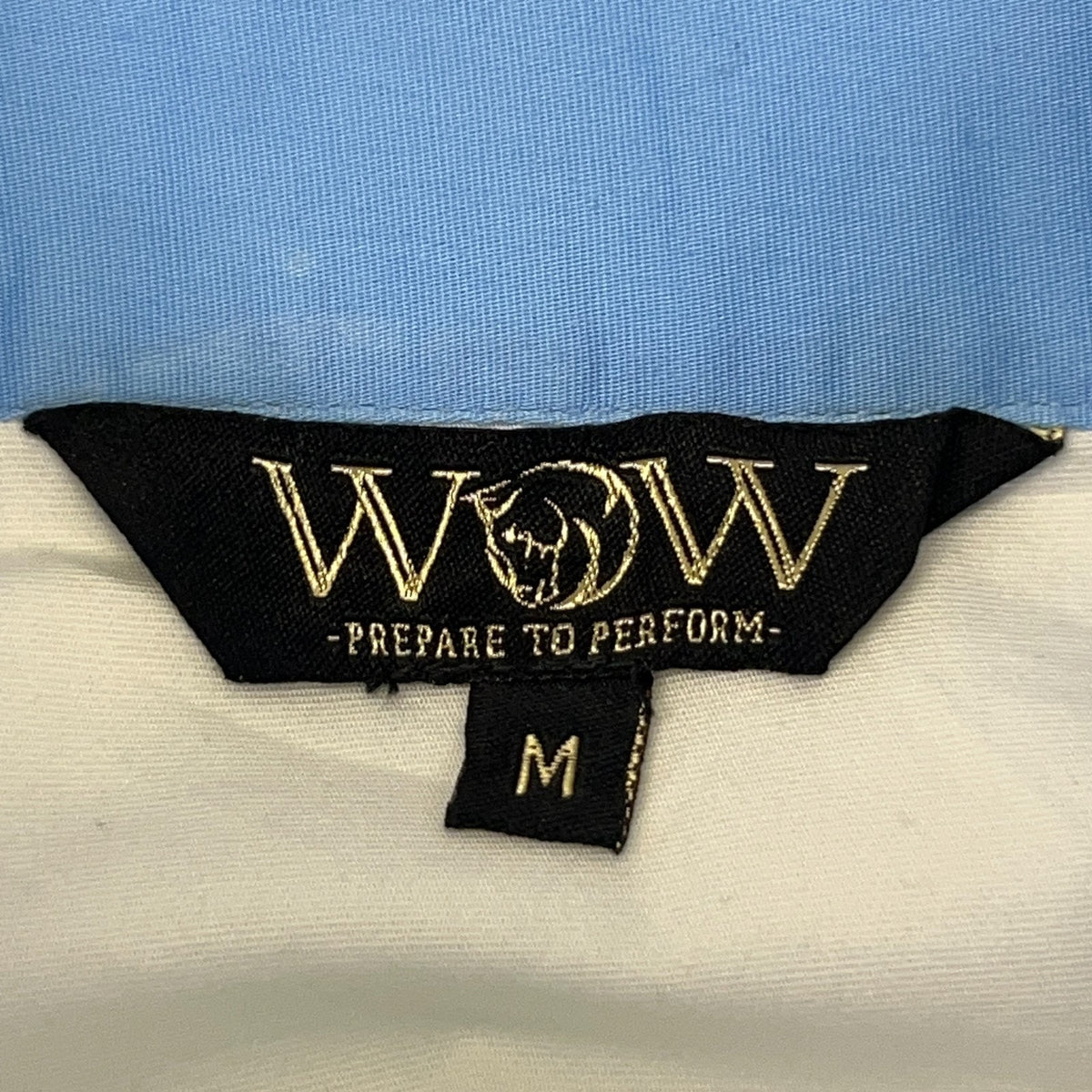 WOW Winners Outerwear Show Shirt Womens M Medium 8-10 White Blue Livestock Horse