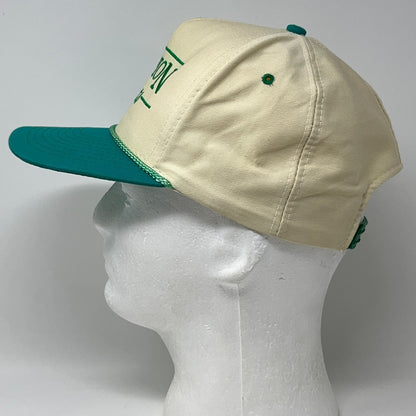 Vintage 90s Champion Boats Hat Baseball Cap Fisherman Fishing Snapback Beige