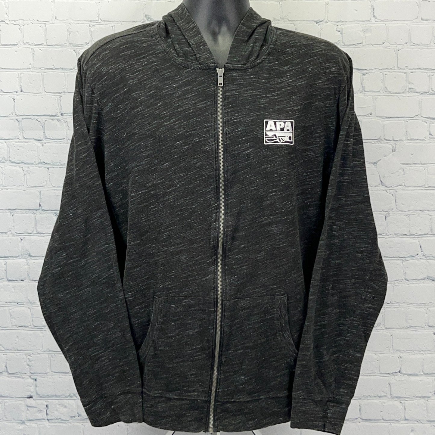 APA Hoodie Hooded T Shirt Billiards American Poolplayers Assoc Black XL X-Large