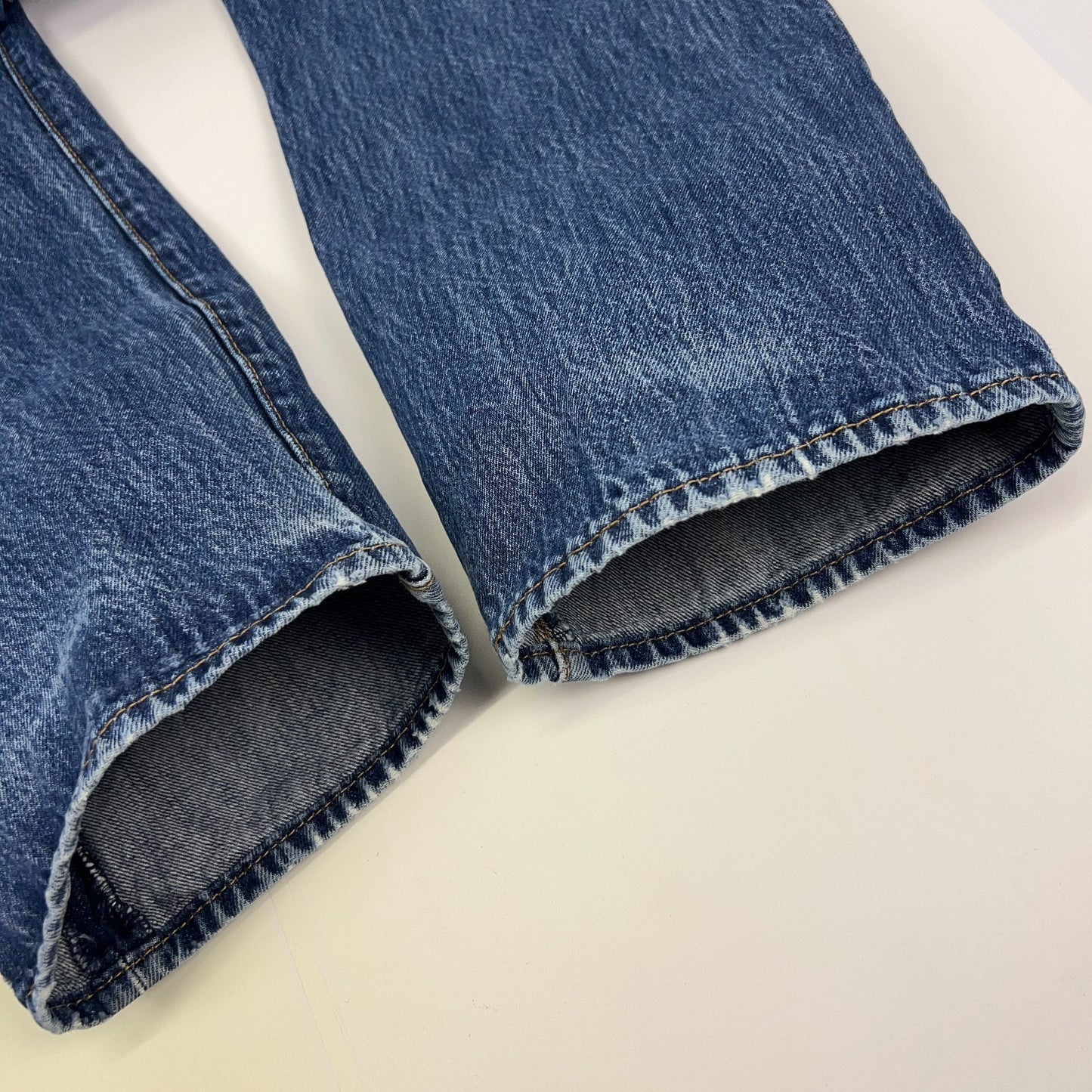 Levis 501 Button Fly Jeans Straight Fit Five Pockets Denim 0115 Blue Mens 38x29