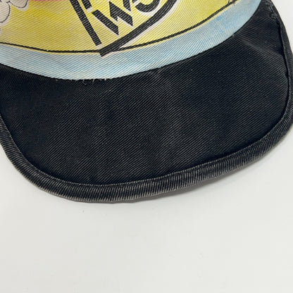 Vintage 80s Men at Work Cargo Painters Hat Baseball Cap Size S-M Black Rock Band