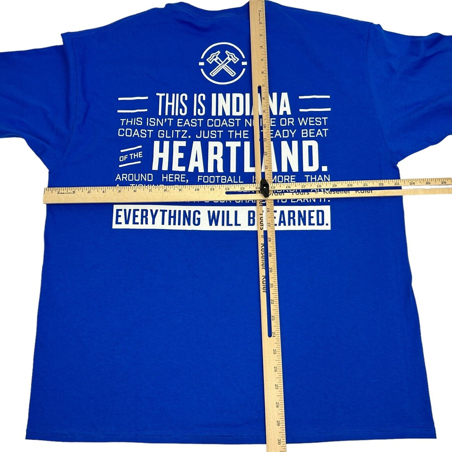 Indianapolis Colts Indiana Heartland T Shirt X-Large NFL Football Mens Blue