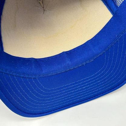 Gorra de béisbol estilo camionero con diseño vintage del banco de sangre de la comunidad Houchin, color azul