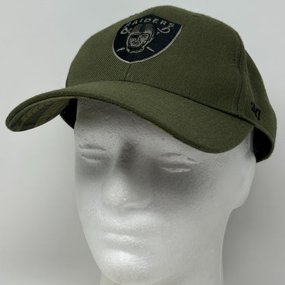 Las Vegas Raiders Hat Baseball Cap OD Olive Green 47 Brand Strapback Military