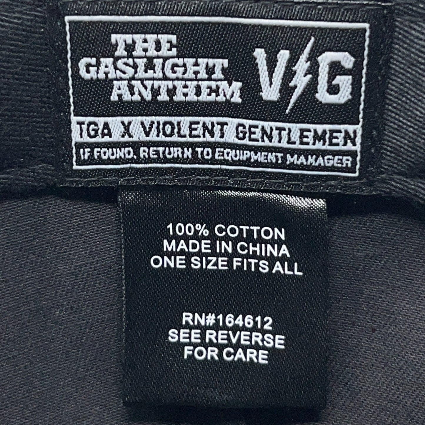 The Gaslight Anthem x Violent Gentlemen Hat Baseball Cap New Jersey Devils Black