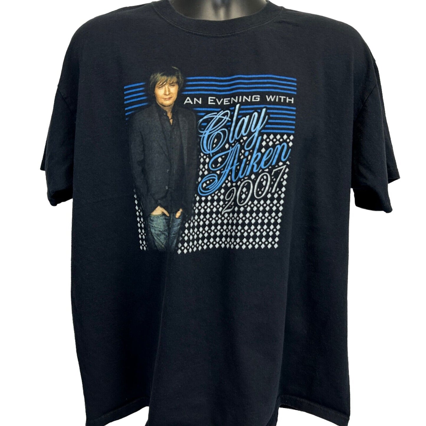 Clay Aiken 2007 Tour T Shirt XL X-Large Concert American Idol Tee Mens Black