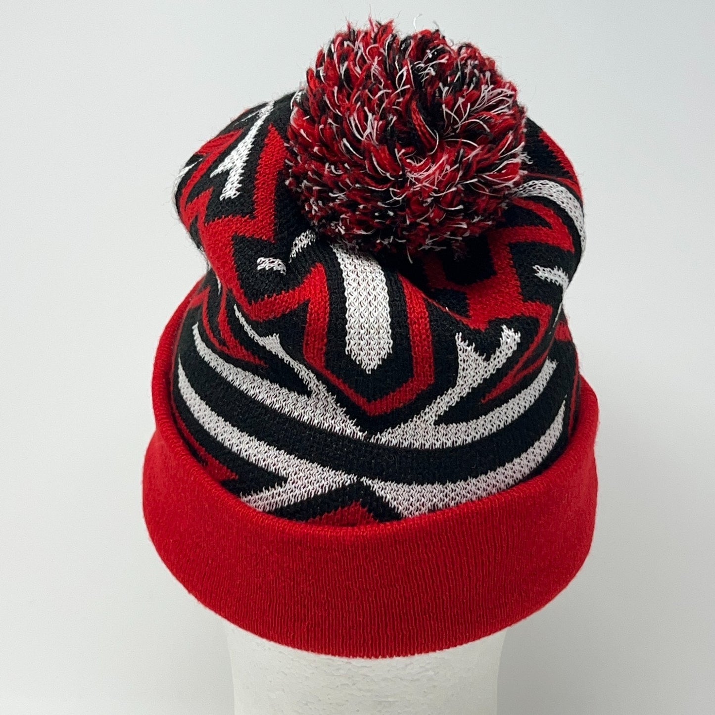 San Francisco SF 49ers Cuffed Pom Pom Beanie Toque Winter Hat NFL New Era Red