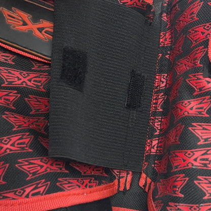 SXC Paintball Pod Pack Harness 4+3+4 (4+7) Black and Red Logo Tournament Belt