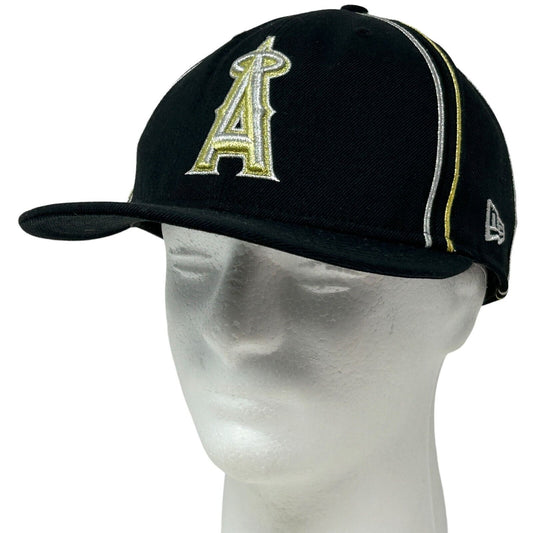 洛杉矶天使队棒球帽 黑色 New Era 59Fifty 羊毛 MLB 合身 7 1/2