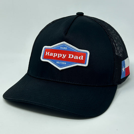Happy Dad Seltzer Texas Flag Trucker Hat Baseball Cap Nelk Boys Snapback Black