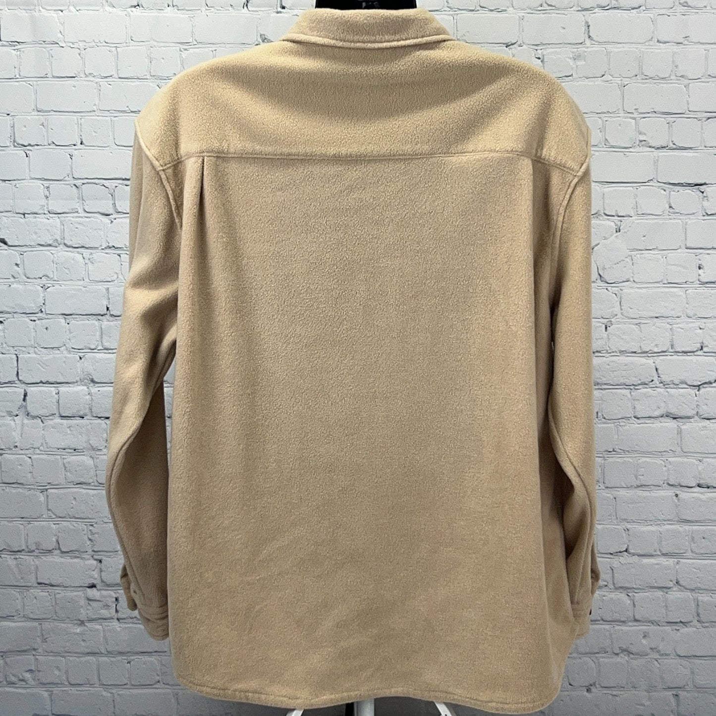 Ducks Unlimited Fleece Shirt XL X‑Large Beige Button Front Polyester Waterfowl