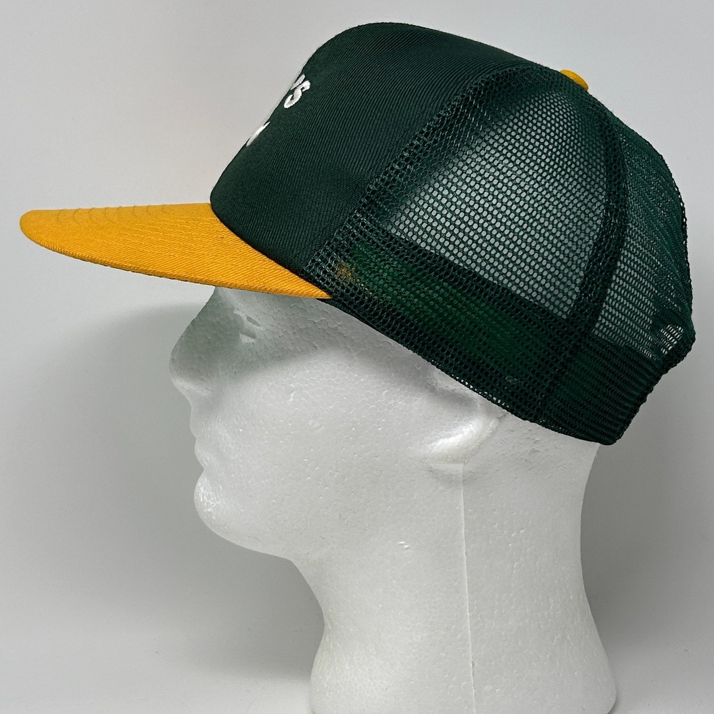 Vintage 90s Oakland Athletics Trucker Hat Baseball Cap Las Vegas A's Snapback