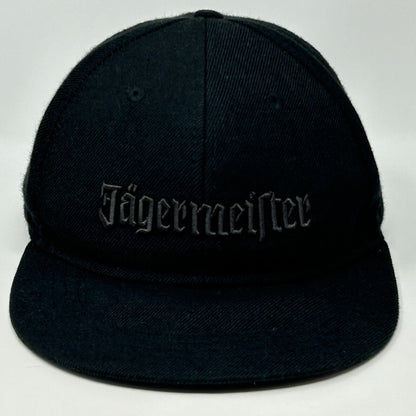 Gorra de béisbol con el logotipo de Jagermeister, con alcohol, de seis paneles, color negro, ajustada, 7 1/2