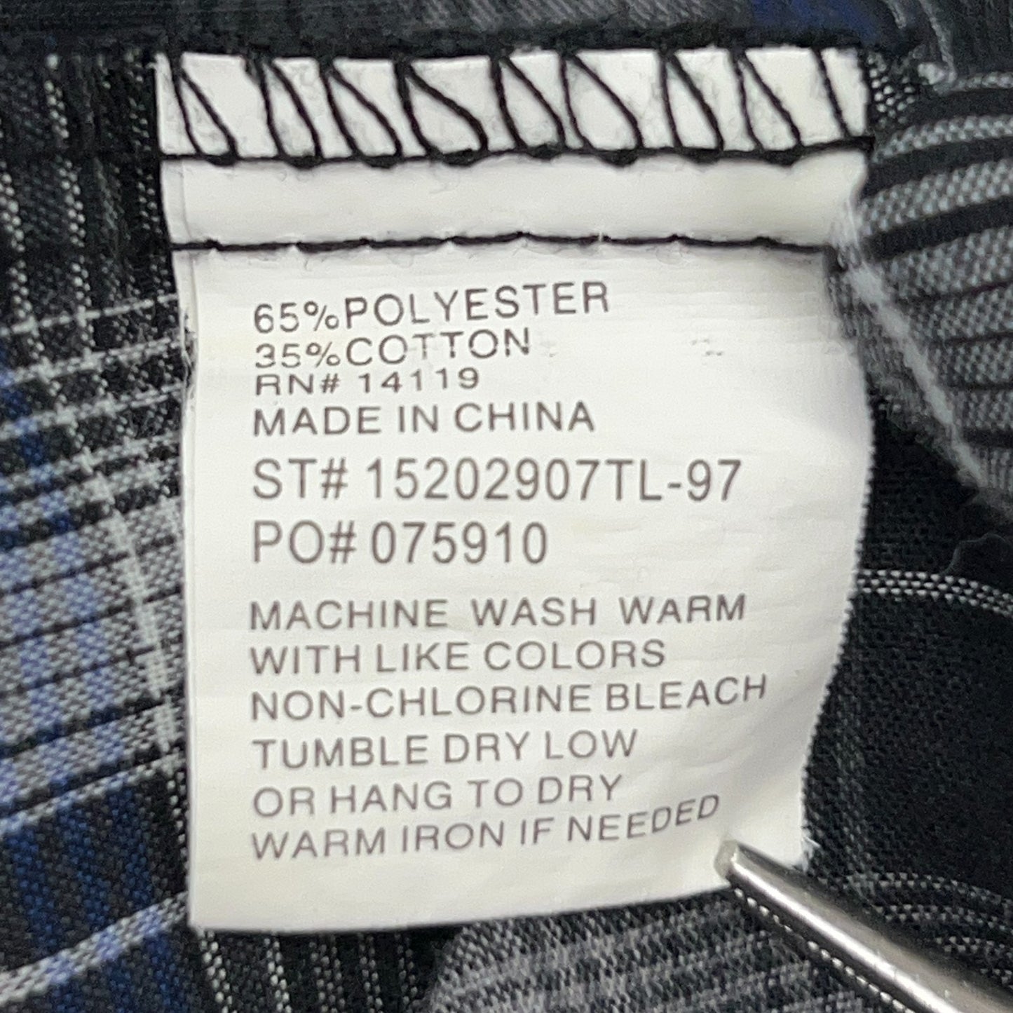 Ely Cattleman Pearl Snap Button Front Shirt Western LS Plaid Black 2XL Tall XXLT
