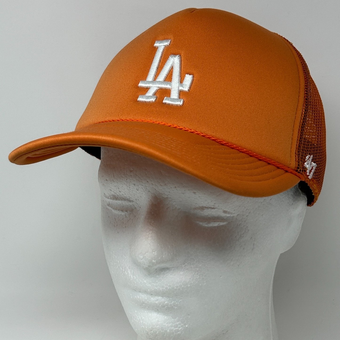 Los Angeles LA Dodgers Trucker Hat Baseball Cap 47 Brand Mesh Snapback Orange