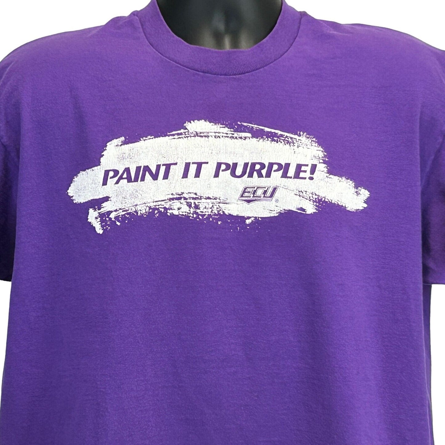 复古 ECU Paint It Purple T 恤 男式 XL X-Large 东卡罗来纳大学 90 年代