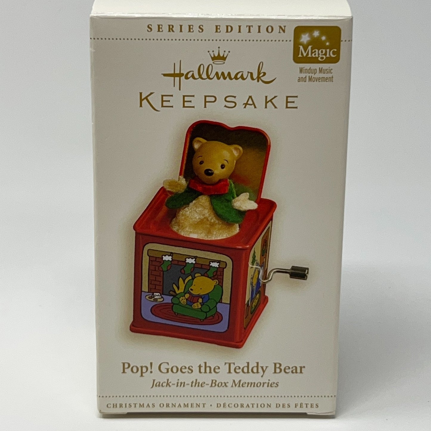 Pop Goes the Teddy Bear Hallmark Keepsake Christmas Ornament Toy 2006 Vintage