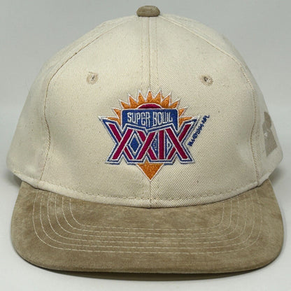 Super Bowl XXIX Hat Vintage 90s NFL 49ers Beige Sports Specialties Baseball Cap