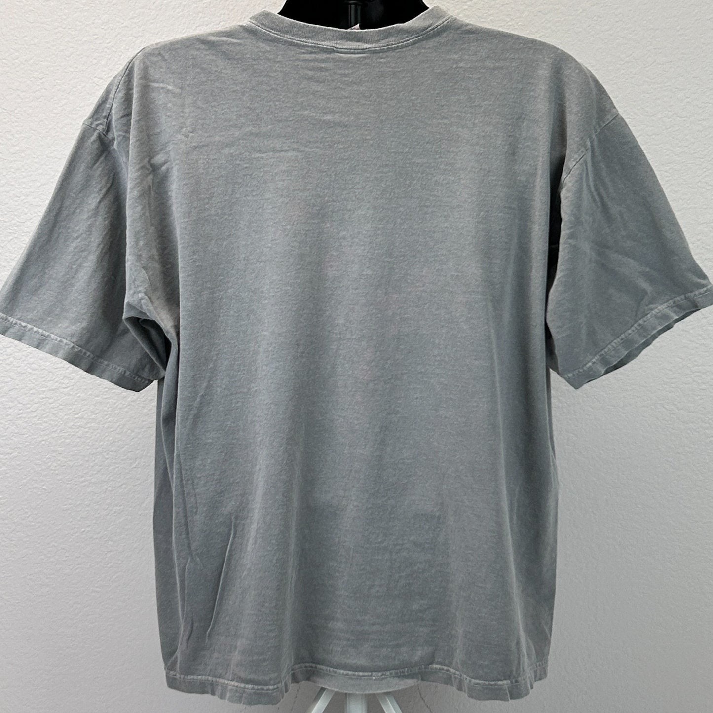 Vintage 90s Old Navy Brand T Shirt Made In USA Gray Graphic Tee Mens XL X-Large