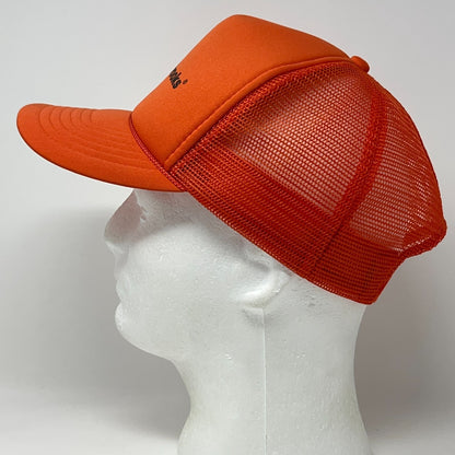 Vintage 80s Cleaver Brooks Trucker Hat Baseball Cap Boiler Room Snapback Orange