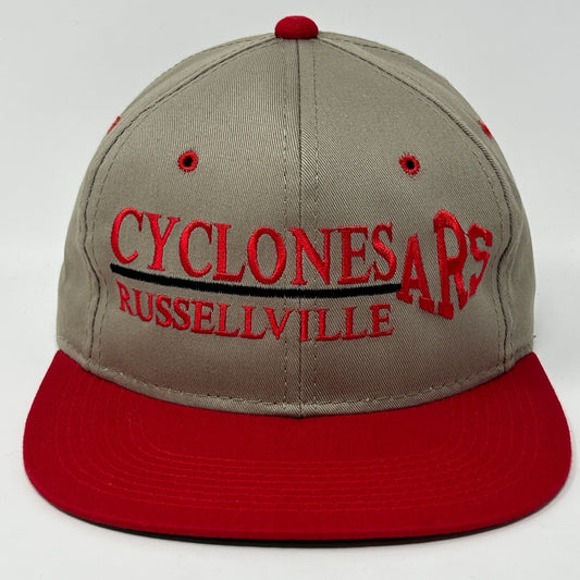 Vintage 90s Russellville High School Hat Baseball Cap Beige Arkansas Snapback