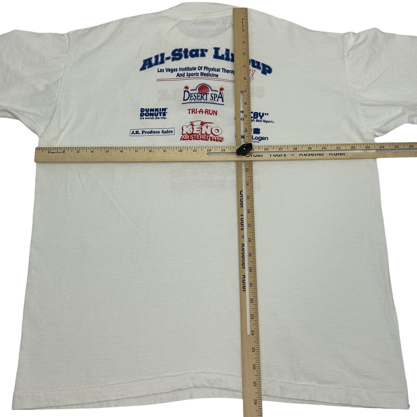 Las Vegas Stars 5K Fun Run Vintage 90s T Shirt X-Large MiLB Aviators Mens White