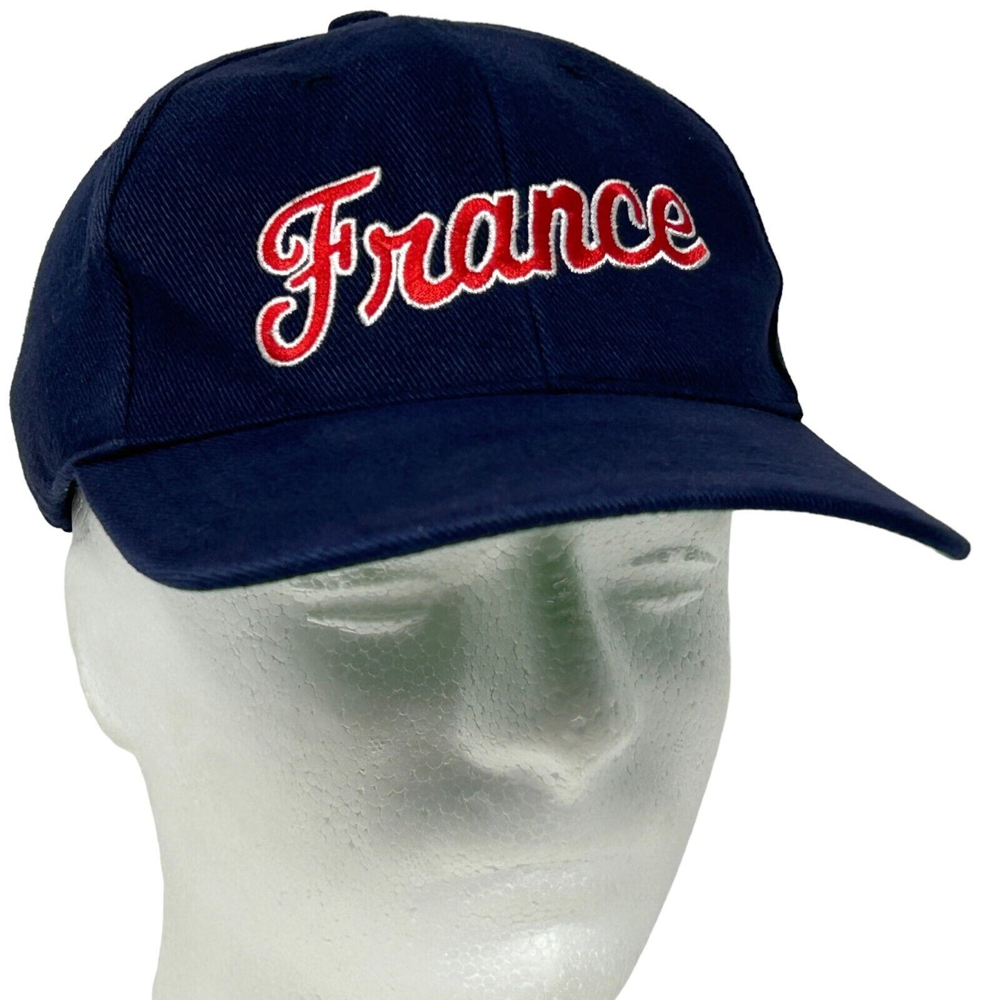 Gorra de béisbol francesa de algodón azul Ksar con seis paneles y cierre a presión