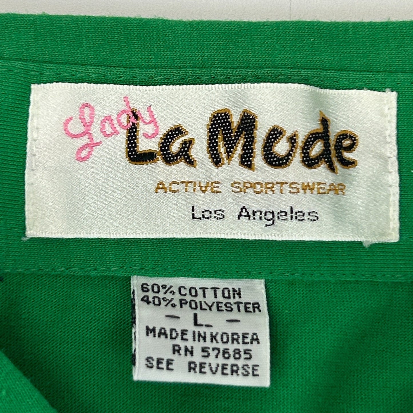 Vintage 80s Capri Isles Golf Club Womens Polo Shirt Venice Florida Green L Large