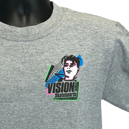 Vintage Vision Street Wear Mark Gonzales T Shirt Mens Small Skater 80s USA Gray