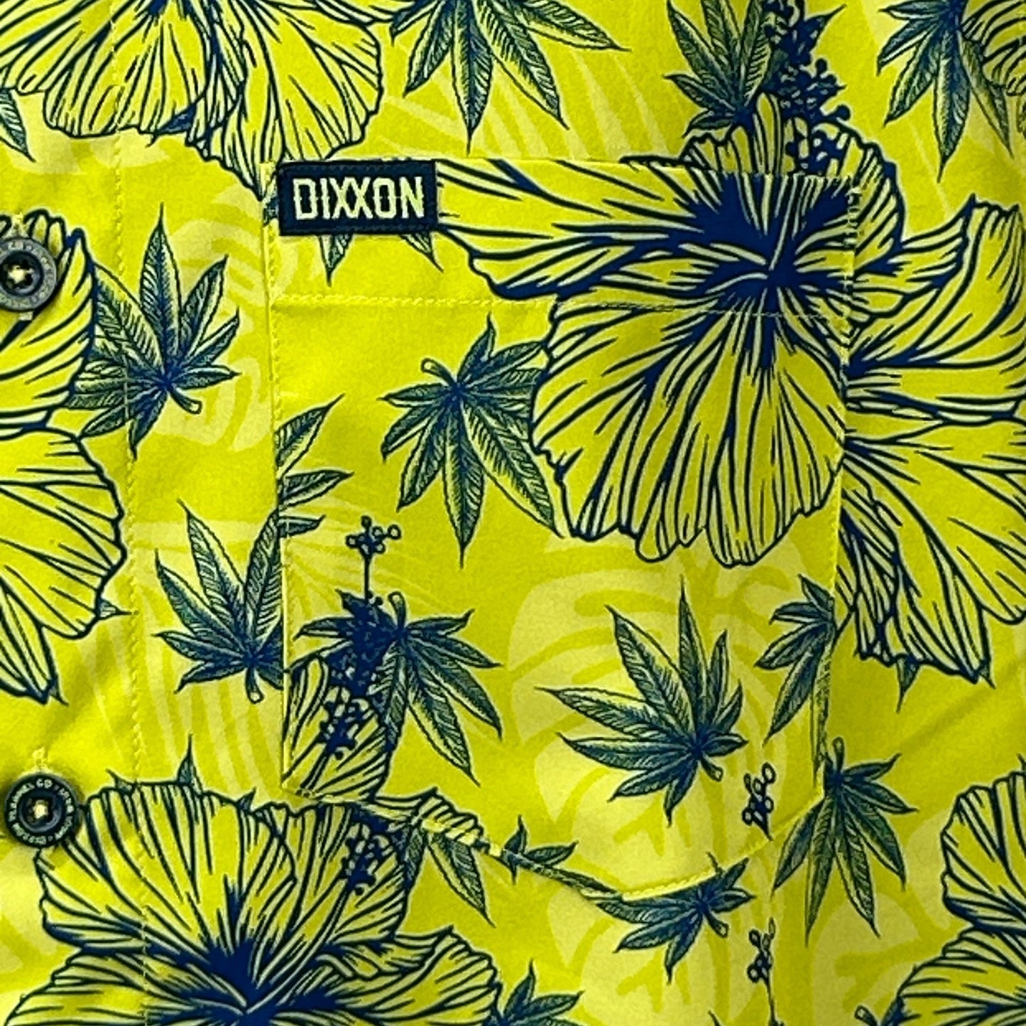 Dixxon Flannel Co Maui Waui Button Front Shirt Marijuana Pot Weed Green M Medium