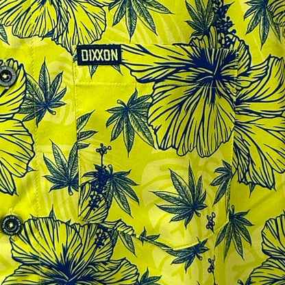 Dixxon Flannel Co Maui Waui Button Front Shirt Marijuana Pot Weed Green M Medium