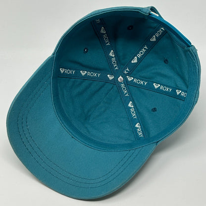 ROXY Womens Hat Baseball Cap Palm Tree Surfer Surfing Snowboarding Snapback Blue