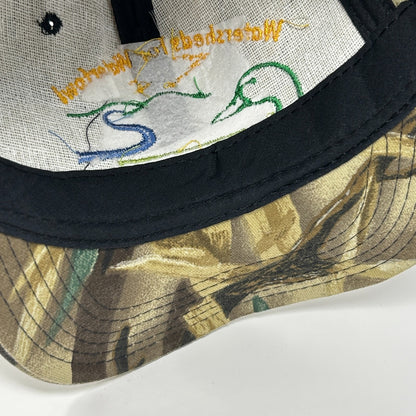 Vintage 90s Ducks Unlimited Hat Baseball Cap Waterfowl Camouflage Snapback Beige