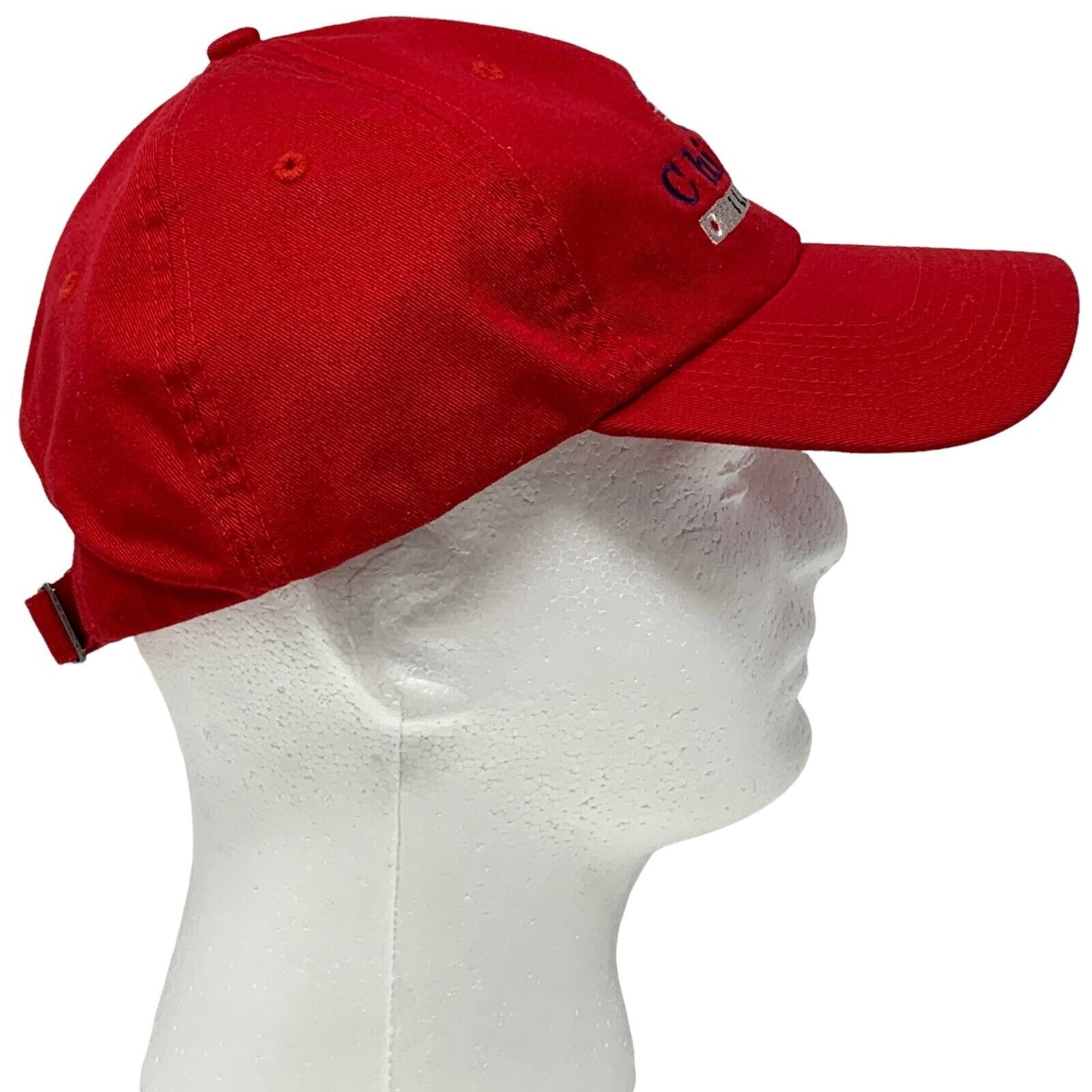 Chicago Illinois Dad Hat Baseball Cap Sailboat Nautical Red Six Panel Strapback