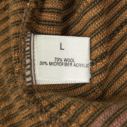 Vintage 90s St Croix Shop Wool Blend Polo Sweater Geometric Brown Mens L Large
