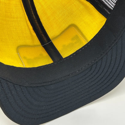 Vintage 80s Estemine Herbicide Trucker Hat Baseball Cap Farmer Snapback Yellow