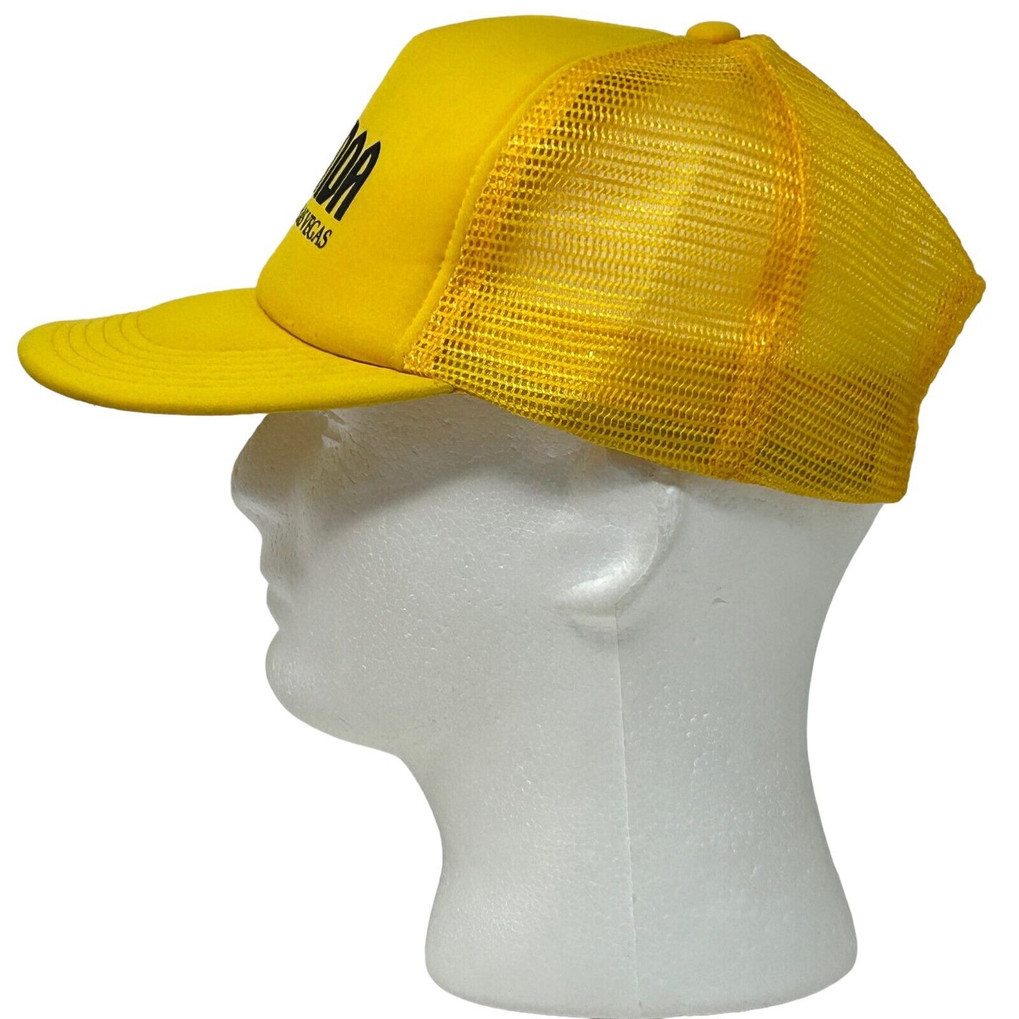 Hacienda Casino Vintage 90s Trucker Hat Las Vegas Yellow Snapback Baseball Cap