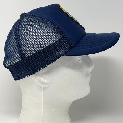 Vintage California Highway Patrol Eureka Trucker Hat Baseball Cap Snapback Blue