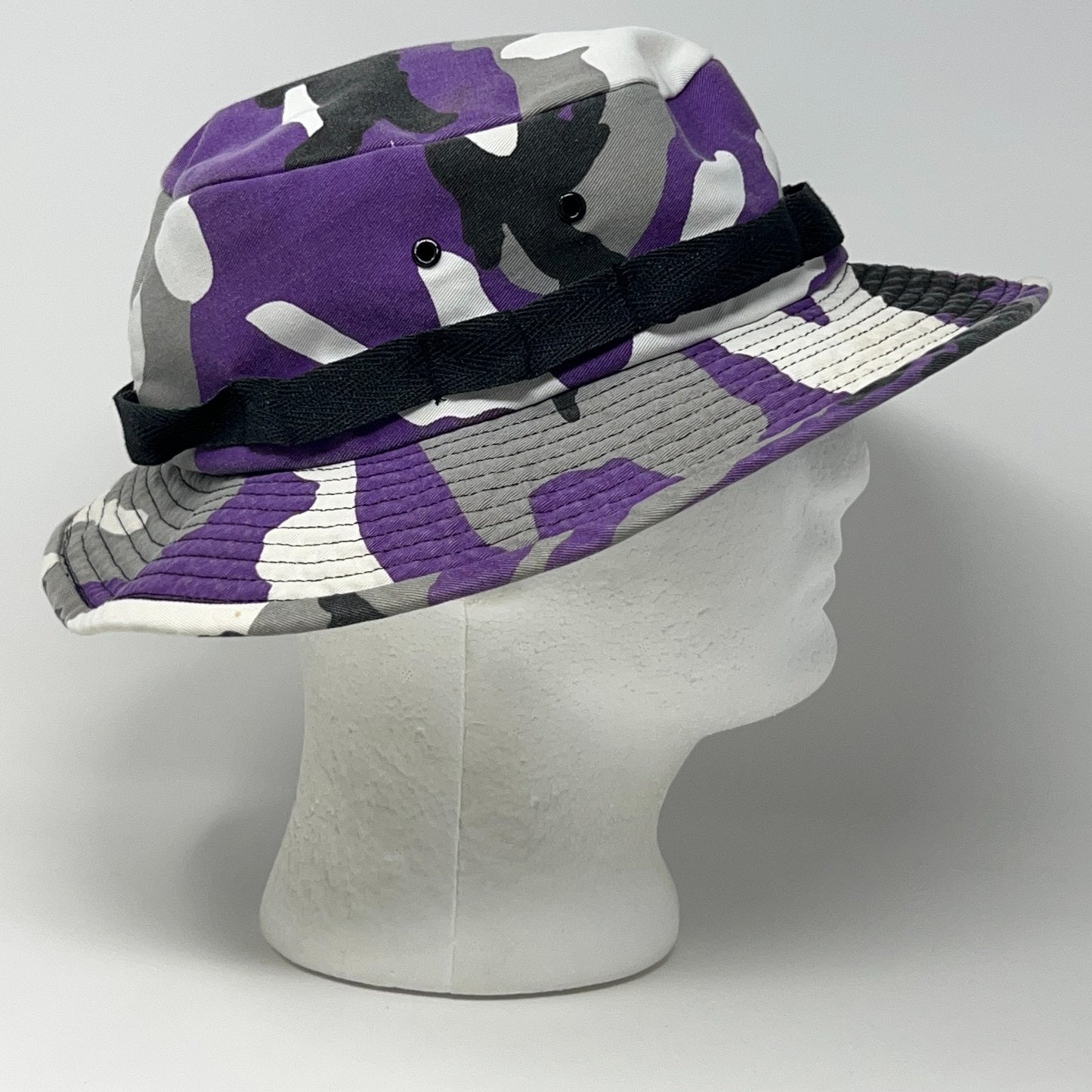 Camouflage Bucket Hat Purple Military Army Camo Fishermans Hat Pail Hat S-M