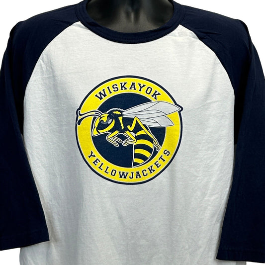 Wiskayok Yellowjackets Raglan T Shirt Mens Medium Showtime TV Show WHS White