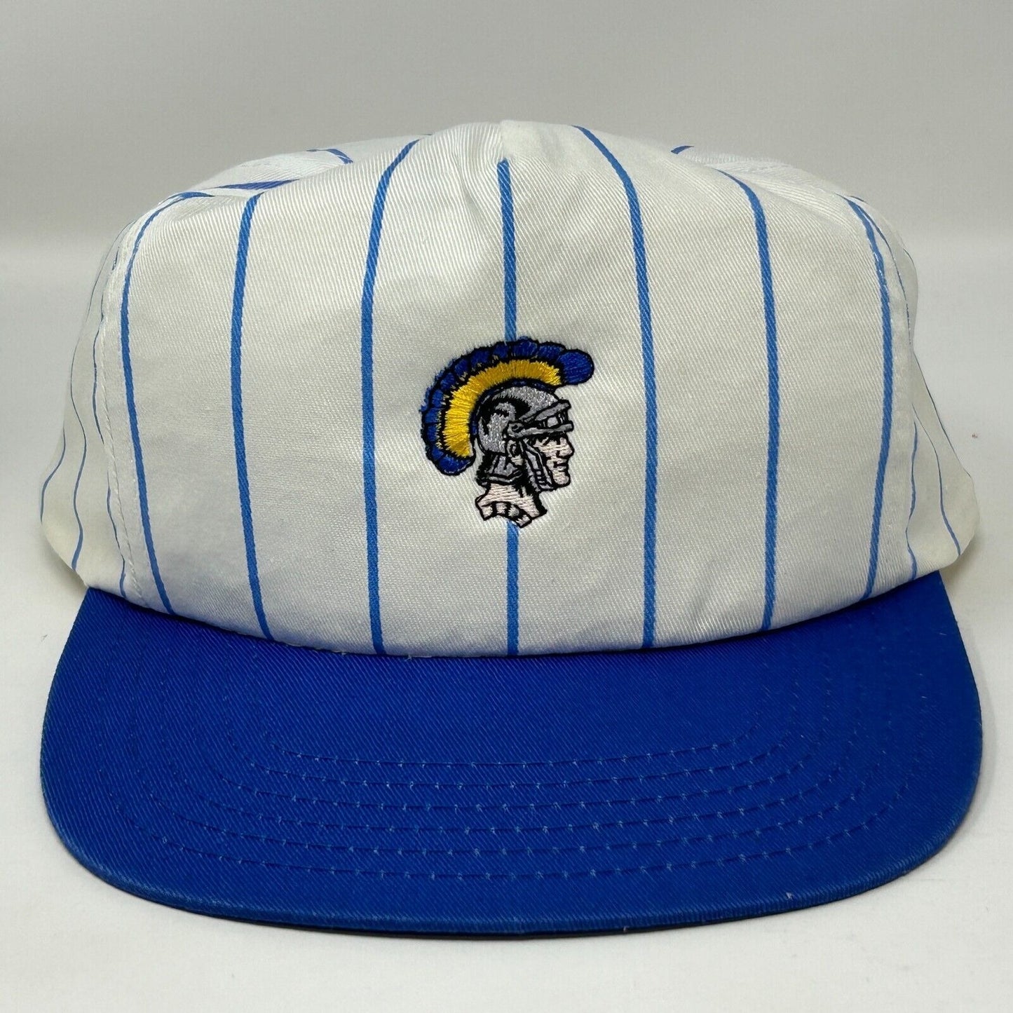 Vintage USC Trojans Baseball Hat Cap NCAA University Pinstripe Snapback White