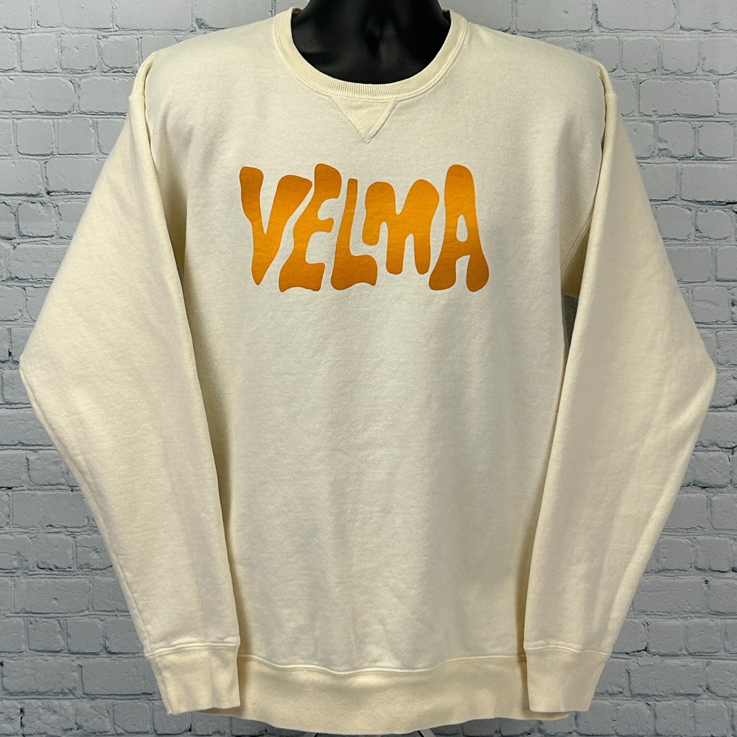 Velma Scooby Doo Sweatshirt Max Original Cartoon Crew Neck Ivory Unisex M Medium - Neon Vintage