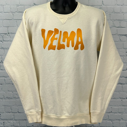 Velma Scooby Doo Sweatshirt Max Original Cartoon Crew Neck Ivory Unisex M Medium - Neon Vintage