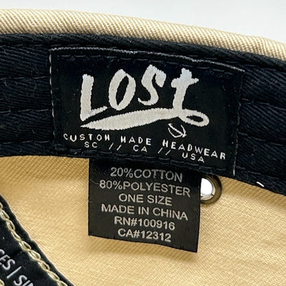 Lost Enterprises Camp Hat Baseball Cap 5 Panel Strapback Beige Surfer Surfing - Neon Vintage