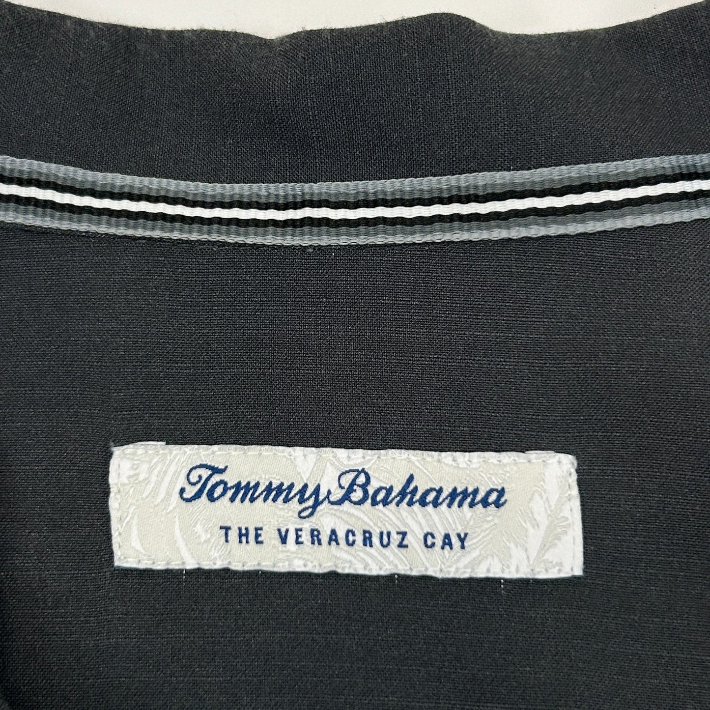 Las Vegas Raiders Tommy Bahama Hawaiian Camp Shirt NFL Button Front Gray XXL 2XL