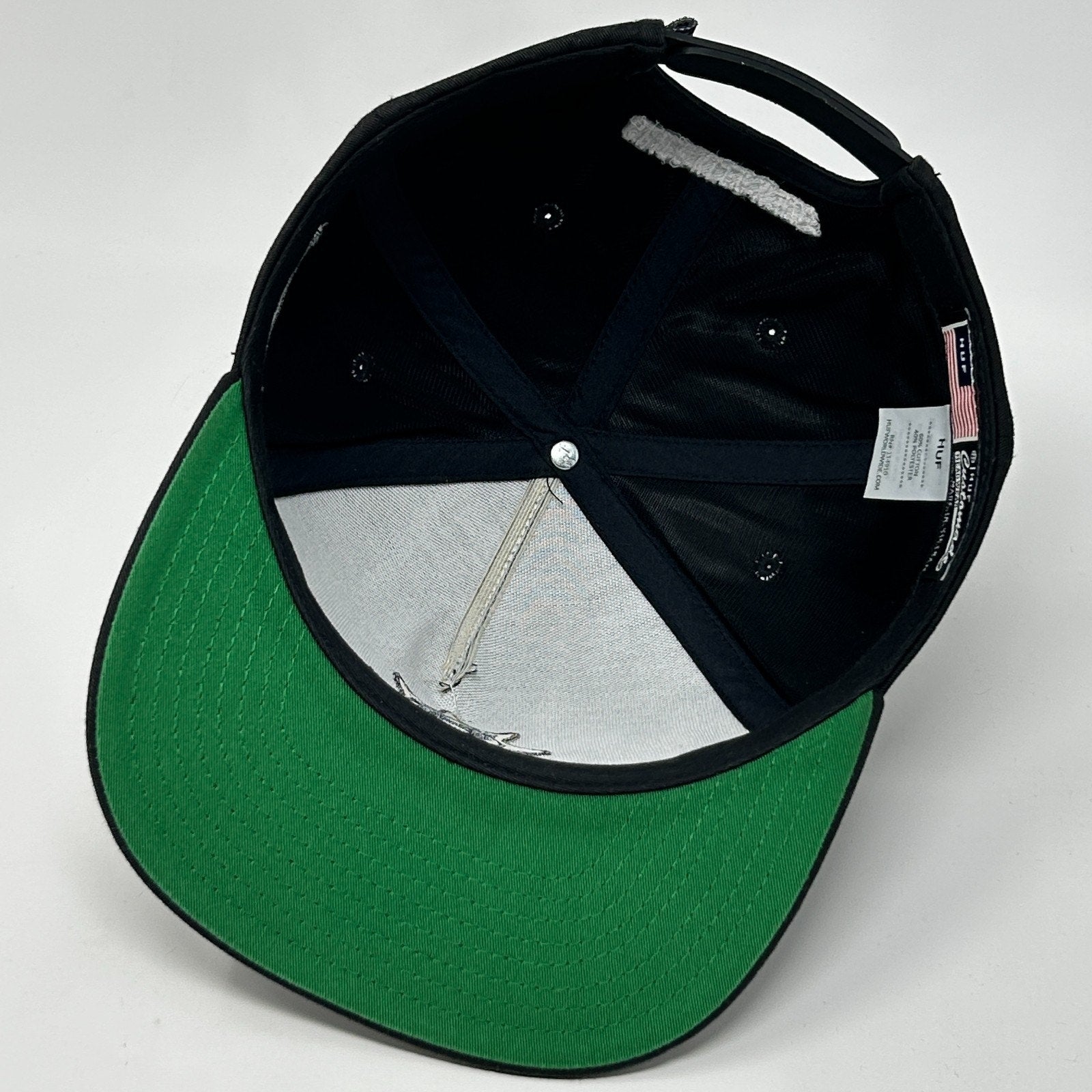 Chief Keef x HUF Worldwide Hat Baseball Cap Streetwear Skater Rap Snapback Black - Neon Vintage