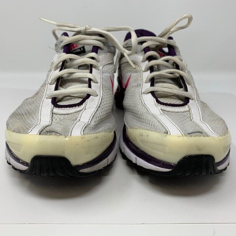 Nike Womens Shox Turmoil 2 Running Shoes White Pink 375434 151 Low Top Neon Vintage